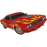 Matriz de Bordado Carrinho Com Fogo hot wheels